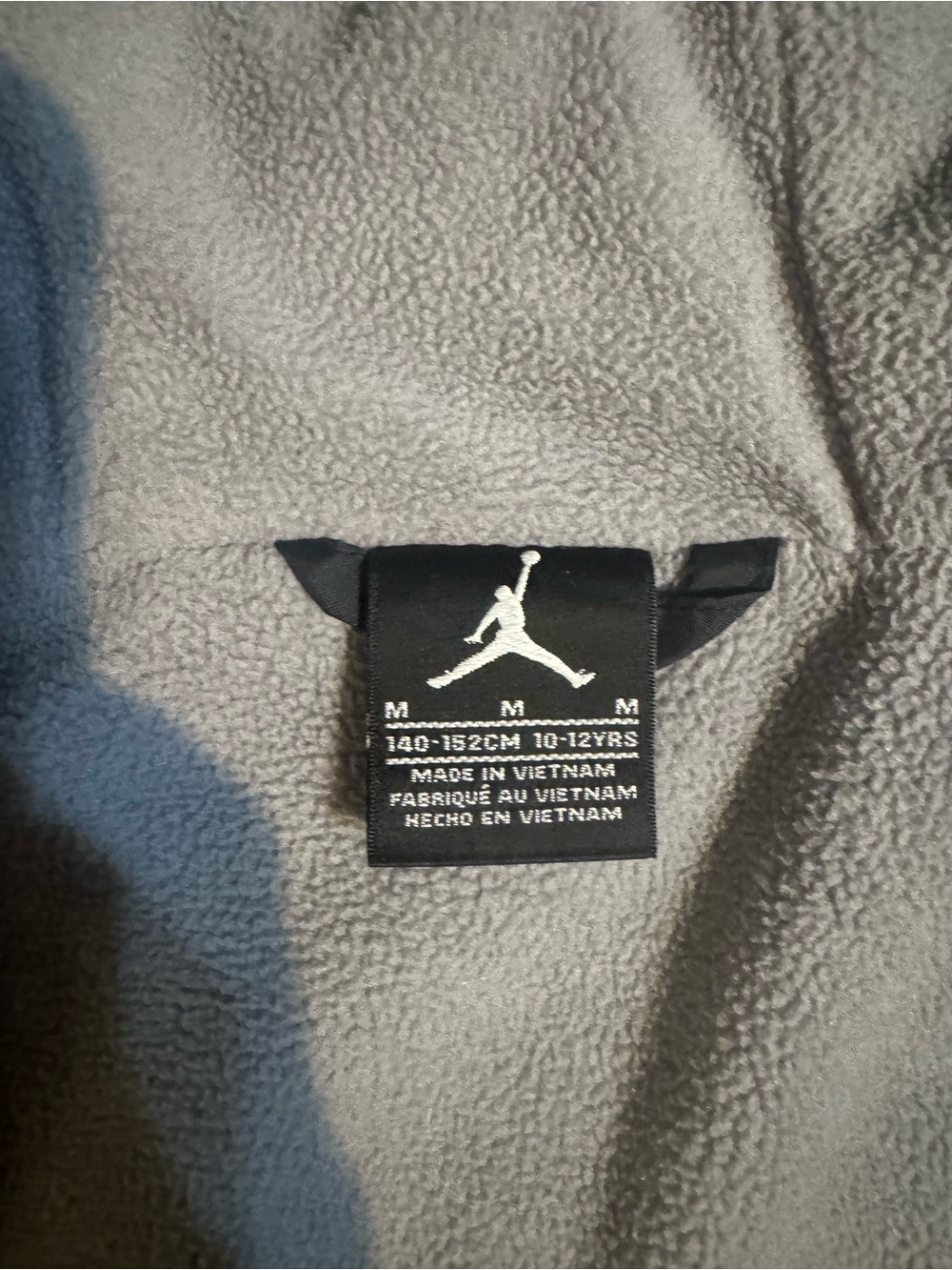 Jordan Boys Hooded Puffer Jacket Black Size M 10-12 - Picture 6 of 7